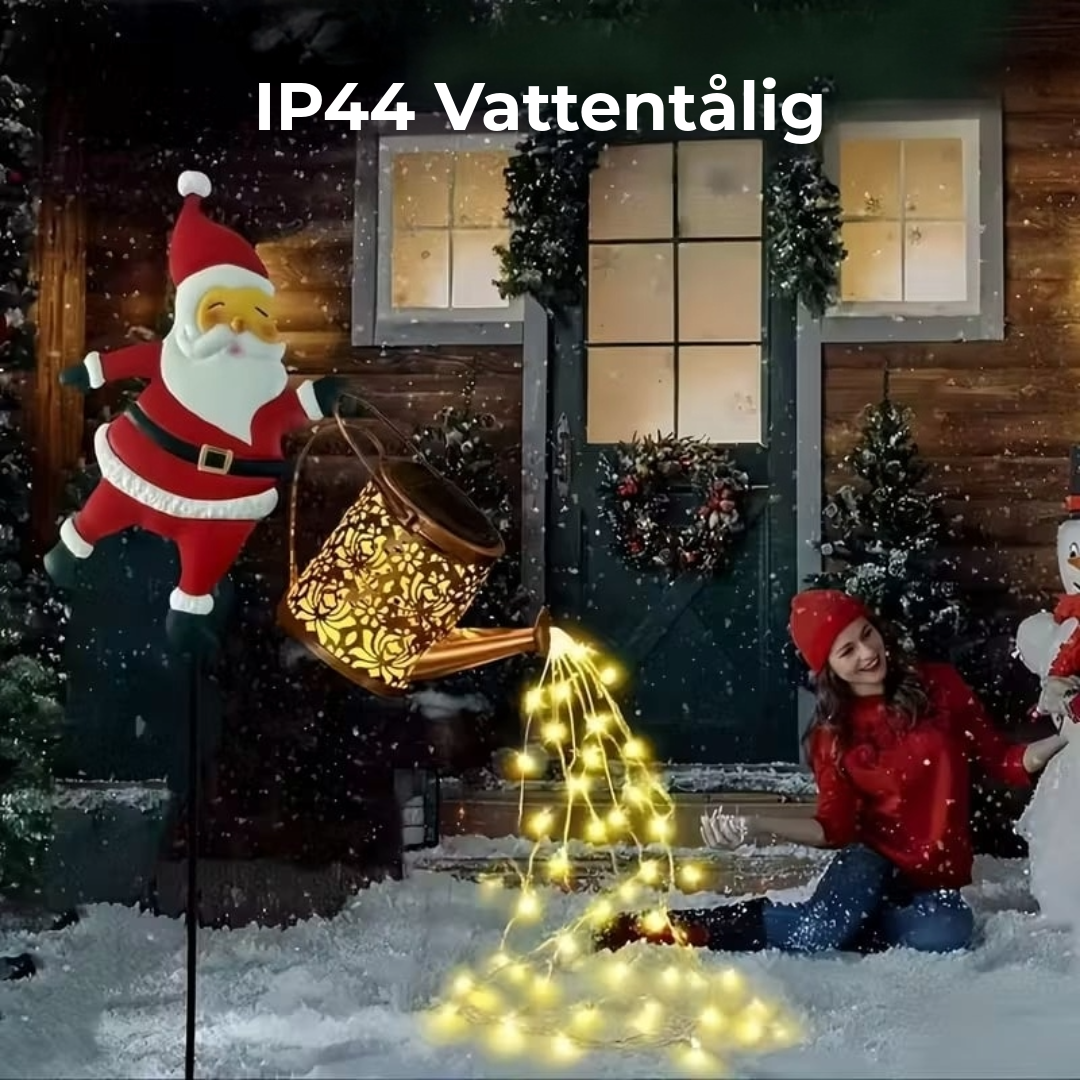 Solcellslykta Julkanna med Tomte