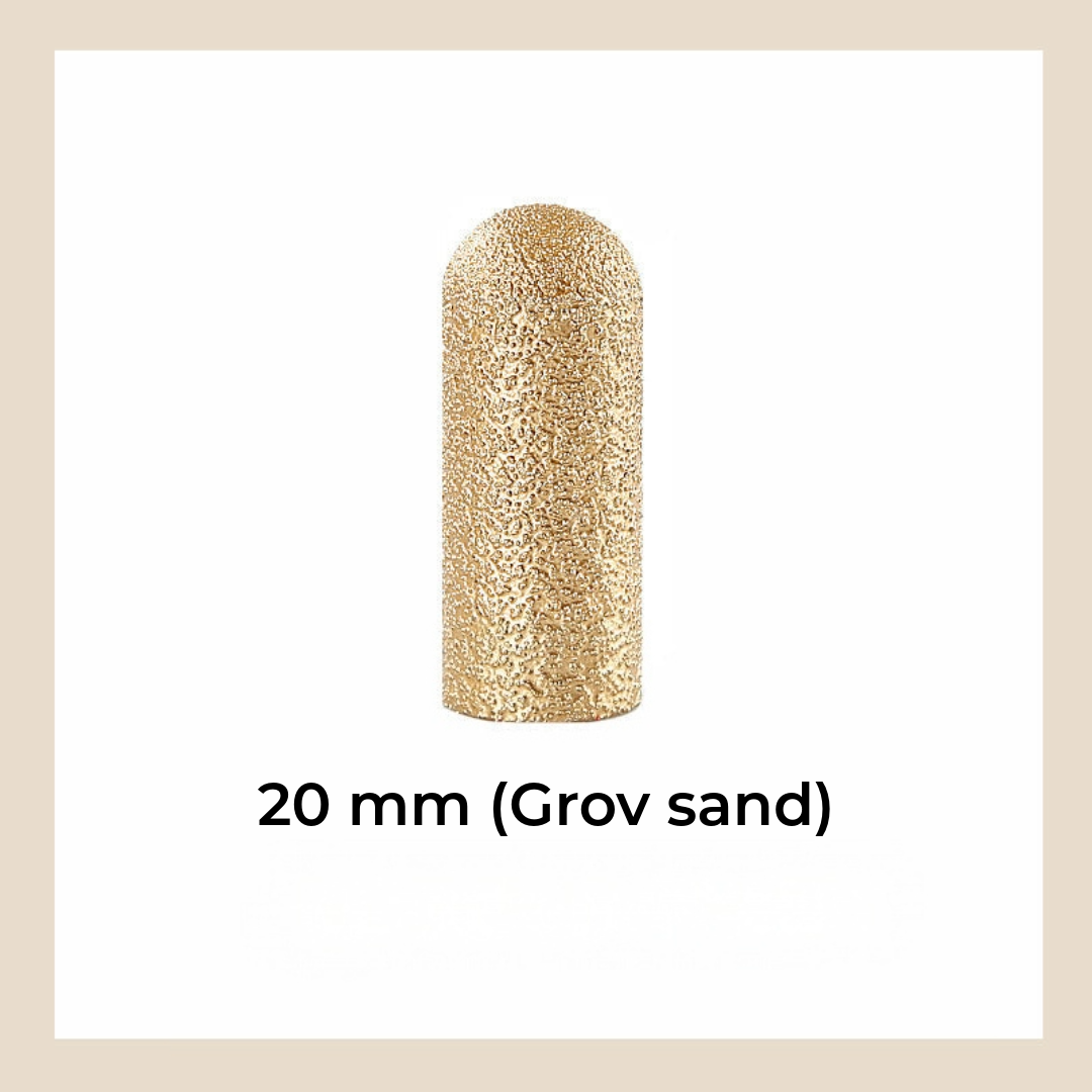 Vakuumlödd, slipande rund sliphuvud