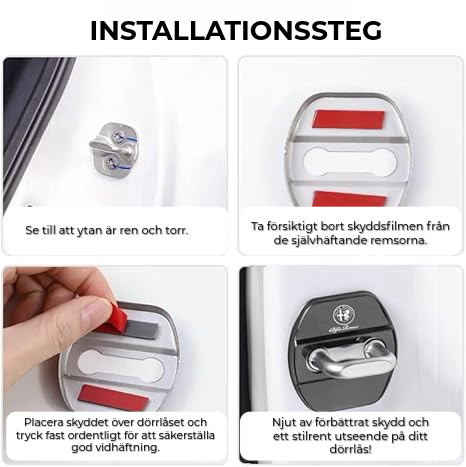 Skyddspads för bilens dörrlås | 4 st