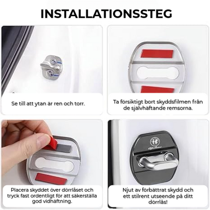 Skyddspads för bilens dörrlås | 4 st