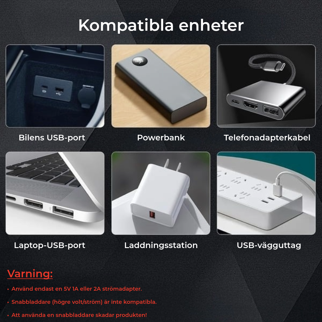 USB-glödlampa för bil