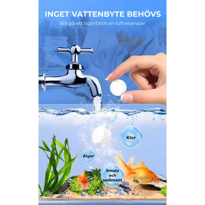 Vattenreningstabletter för akvarier