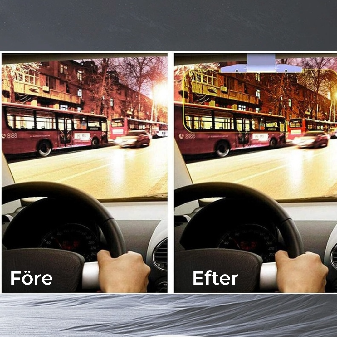 Antireflex solskydd för bil, för dag och natt