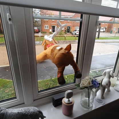 Kraschande Tomte och Ren