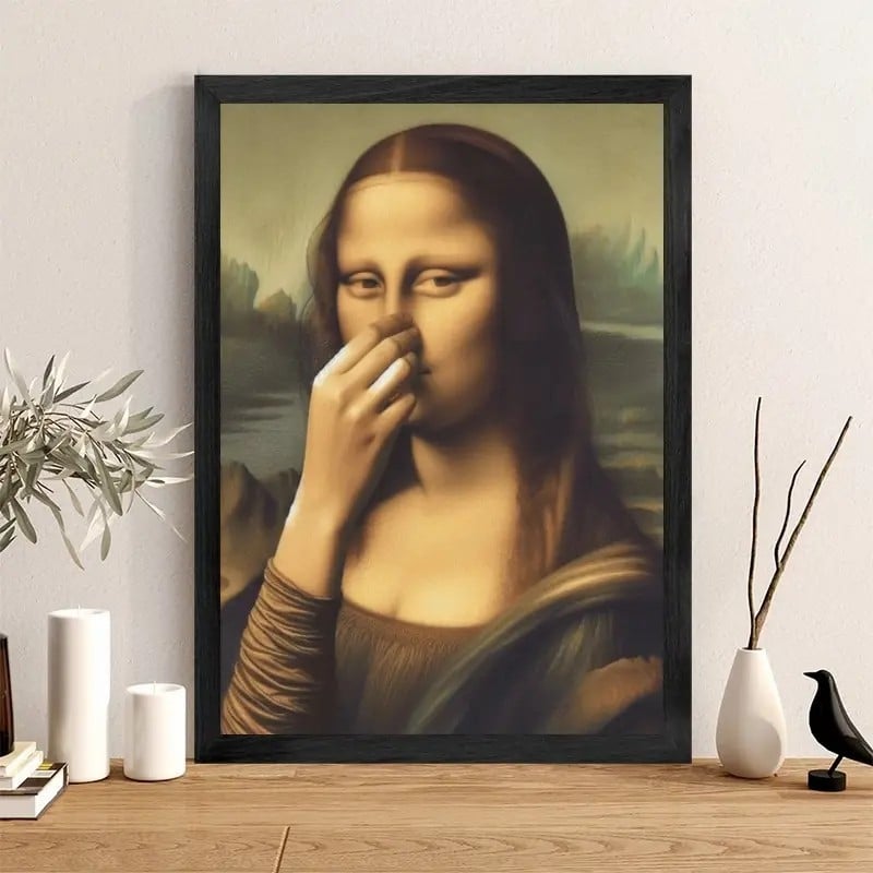 Roligt Mona Lisa-konstverk