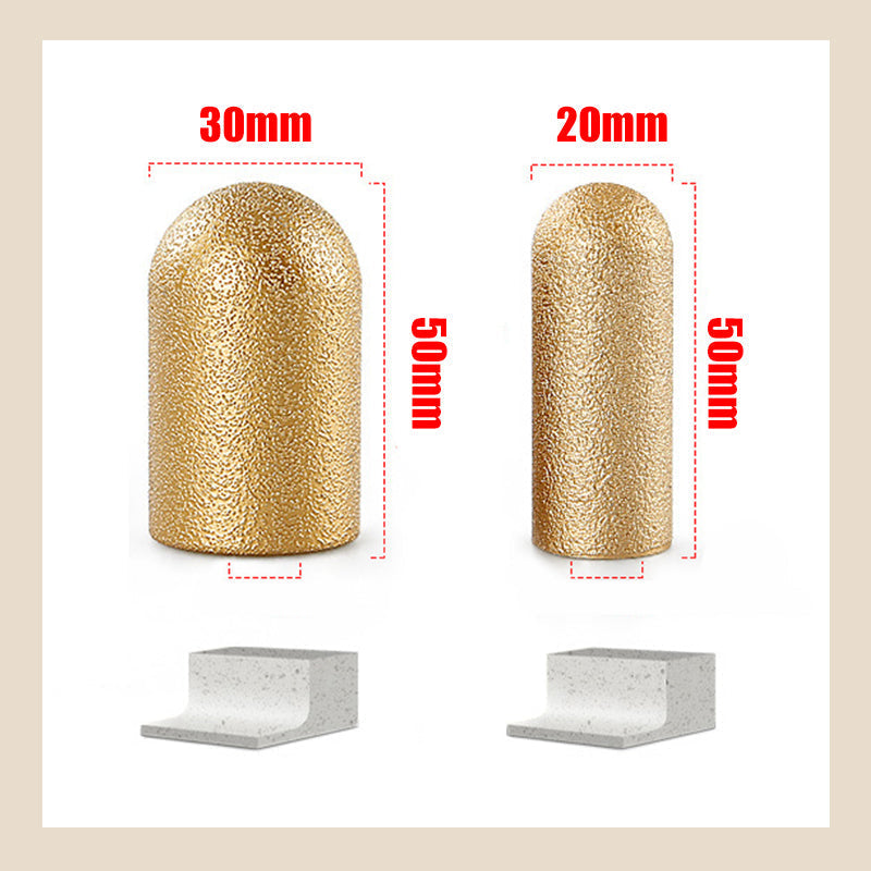 Vakuumlödd, slipande rund sliphuvud